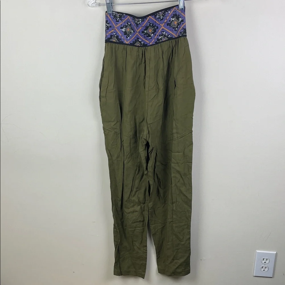 Judy Knapp California Vintage Rayon Harem Pant Wide Elastic Waist